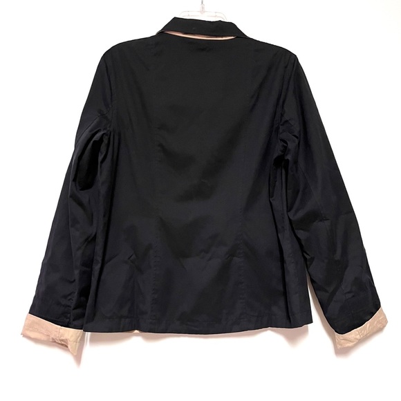 Orvis Womens Reversible Jacket Small Button Closure Black Tan Lightweight Hiking - Picture 3 of 13